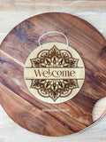Double Sided Mandala Shop Sign || 20cm || Welcome / Massage in Session