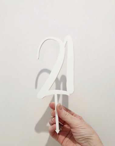 Cake Topper || 21 || Style #2