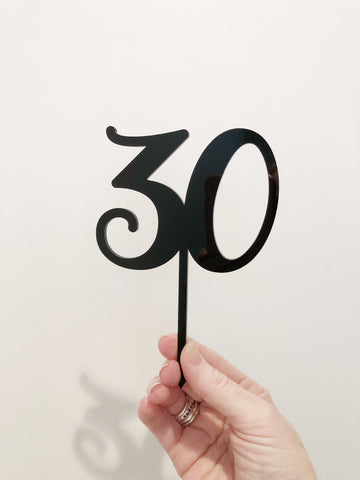 Cake Topper || 30 || Style #1